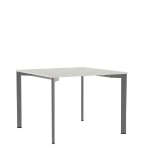 Flat Kare Toplantı Masası_100x100_18mm_Beyaz Tabla_Gri Ayak_01